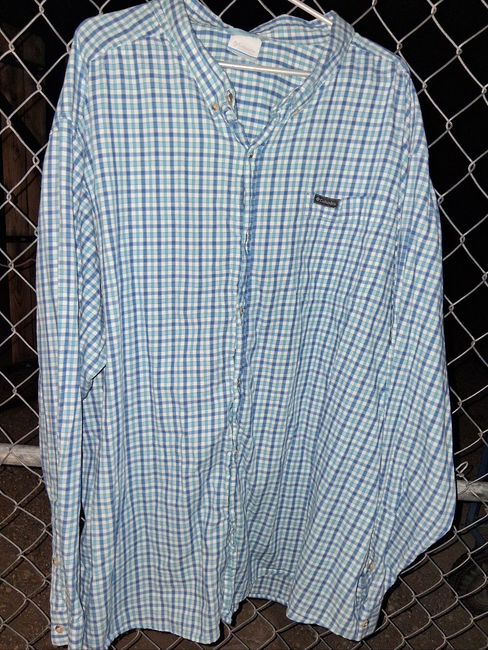 TWO Columbia Checked & Striped Long-Sleeve Button-Down Shirts Size 5X